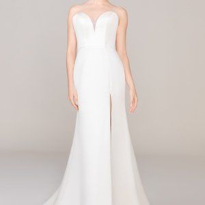 NWT Size US16 Ivory Cocomelody TRUMPET-MERMAID SATIN WEDDING DRESS CW2423